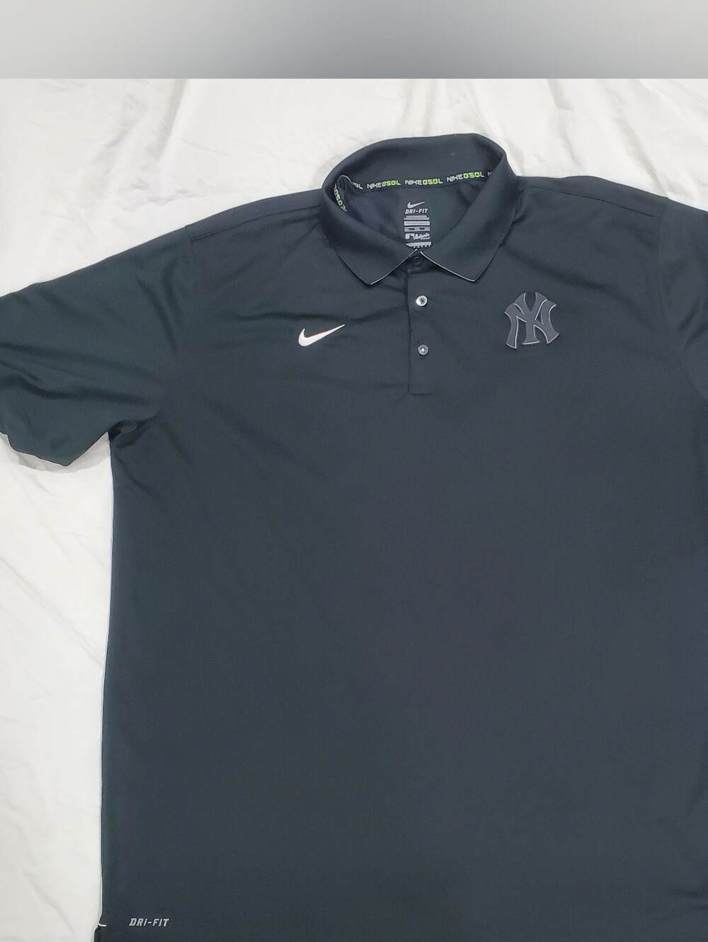 Nike Dri-FIT NY Yankees Blackout Polo Shirt XXL MLB Authentic Collection Black